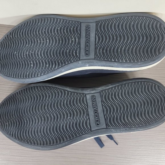 Giorgio Armani Nubuck With Leather Cap Toe Sneaker - Picture 9 of 10